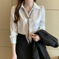 Осенняя рубашка, модный тонкий сексуальный жакет, коллекция 2021, в корейском стиле, длинный рукав
