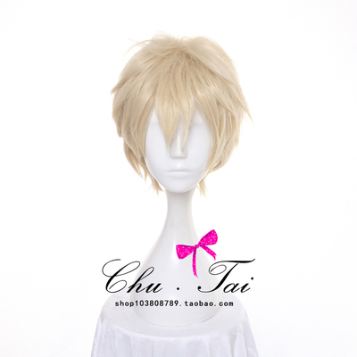 taobao agent Cos fake Mao APH Black Arthur British/Demon Fox Dudu light gold color cosplay wig