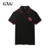 GXG nam mùa hè nam xu hướng Hàn Quốc Đen ve áo ngắn tay áo sơ mi nam # 182224156 - Polo Polo