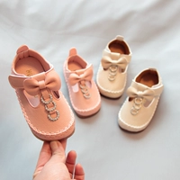 Детская обувь для кожаной обуви для принцессы, тренд сезона, коллекция 2021, мягкая подошва