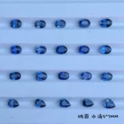 Tự nhiên Sri Lanka Sapphire Mặt đá nhẫn nhẫn Ellipse Water Drop 5 * 7MM Bông tai stud nhẫn tùy chỉnh - Nhẫn