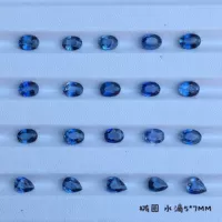 Натуральный сапфировый драгоценный камень для кольца, кольцо, серьги, 5×7мм, сделано на заказ