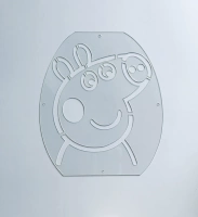 Пластическая маркирующая доска бадминтона логотип страница свиньи (механическая резка) 1 мм плата