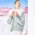 Đường sức mạnh mùa đông mới Châu Âu và Mỹ Cô gái lông lớn áo khoác học sinh mỏng ngắn nữ màu xám xanh quần áo cotton - Bông Bông