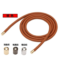 Коричневый круглый ремень 140 см. Пелл Черная пряжка (поперечное тело)