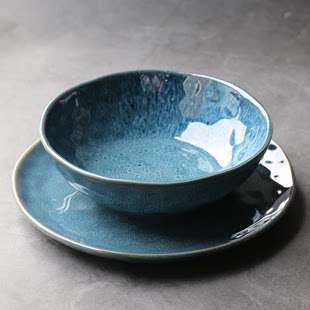 Личность ретро покоробленный стиль тянуть чаша салат Чаша домой керамика чаша мужской Пузырь чаша посуда
