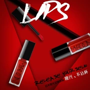 Ins super fire lip glaze không thấm nước không đánh dấu lâu dài giữ ẩm đậu burgundy đỏ sữa trà son bóng