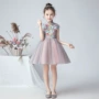 Cô gái nước triều biểu diễn catwalk đầm cổ áo sườn xám váy ngắn đoạn sinh nhật váy váy Hanfu piano phân loại váy - Váy trẻ em đồ bộ bé trai