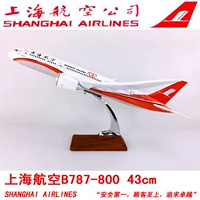 Mô hình máy bay nhựa 43cm Shanghai Airlines B787-800 mô phỏng máy bay chở khách mô hình tĩnh đồ chơi mô hình tĩnh