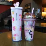Starbucks, летний розовый динамичный блестящий пластиковый стакан, 2018