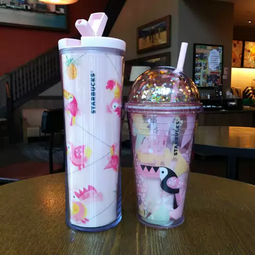 Starbucks, летний розовый динамичный блестящий пластиковый стакан, 2018