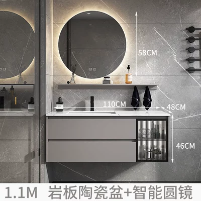 Tủ gương tròn nhà tắm có đèn led tủ gương thông minh điều khiển tự động nút cảm ứng 