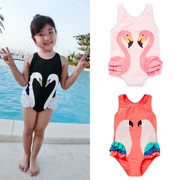 Mùa hè 2018 mới cho trẻ em áo tắm bé gái thiên nga flamingo vẹt jumpsuit áo tắm đi biển