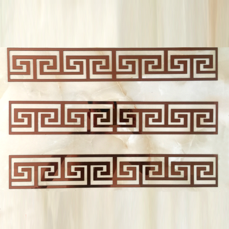 Ltx-006 (L 50 * W 8Cm) 5 TanChinese style ceiling suspended ceiling Background wall Acrylic Wall stickers autohesion 3d three-dimensional Mirror Sliver decorate Hollow out Waist line