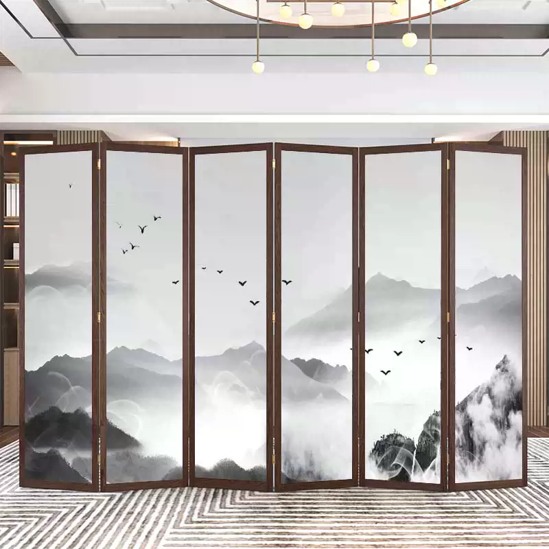 Hiện đại đơn giản của Trung Quốc vách ngăn gỗ rắn phòng khách khách sạn văn phòng gấp kinh tế lối vào màn hình gấp di động vách ngăn gỗ công nghiệp vách ngăn phòng ngủ kín đáo 
