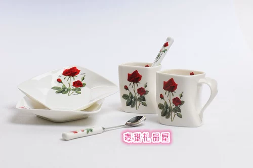 Импортная посуда, кофейный комплект для влюбленных, подарочная коробка, в корейском стиле