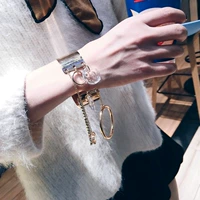 Металлический браслет с кисточками, кольцо, золотая подвеска, аксессуар, популярно в интернете