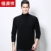 Áo len cashmere của nam giới Hengyuanxiang trung niên mùa thu và mùa đông mới áo đôi áo len cashmere tinh khiết áo len áo len nam quần áo - Kéo qua Kéo qua