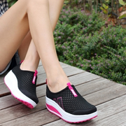 Mùa hè mới kích thước lớn thấp để giúp giày lười phẳng đáy giày của phụ nữ lưới đầy đủ thể thao thoáng khí giày của phụ nữ rỗng giày du lịch