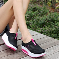 Mùa hè mới kích thước lớn thấp để giúp giày lười phẳng đáy giày của phụ nữ lưới đầy đủ thể thao thoáng khí giày của phụ nữ rỗng giày du lịch giầy nữ
