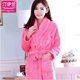 Cặp đôi áo len lông cừu san hô phụ nữ mùa đông dày và kéo dài flannel - Night Robe