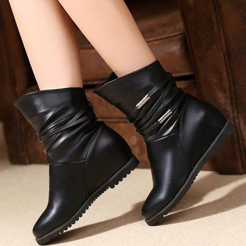 Martens, высокие демисезонные короткие сапоги для матери, большой размер, средней длины