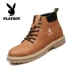 Playboy boot nam 2018 mới mùa đông cộng với nhung ấm áp phiên bản Hàn Quốc của xu hướng Martin boot nam ngắn Anh giầy thể thao nam adidas Giày ống