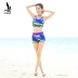 Sanqi 2017 bikini mới chia eo cao boyshort nữ đồ bơi thủy triều ngụy trang vest thể thao đi biển - Bikinis đồ bơi đi biển Bikinis