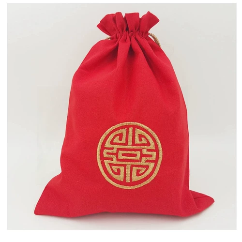 Красный большой чай улун Да Хун Пао, сумка для хранения, 27×36см, из хлопка и льна, подарок на день рождения, на шнурках, с печатью вашего логотипа