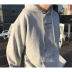 Ông Fang inch tự chế mùa thu Hàn Quốc phiên bản của nam giới in áo len lỏng vai trùm đầu trùm đầu áo len áo mùa thu áo len áo hoodie dày Áo len