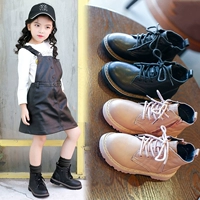 Martens, детские демисезонные короткие сапоги для принцессы для девочек, ботинки, из натуральной кожи, в корейском стиле