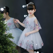 Công chúa váy cô gái fluffy hoa cổ tích trẻ em hoa cô gái váy cưới nhỏ chủ piano trang phục mùa hè - Váy trẻ em