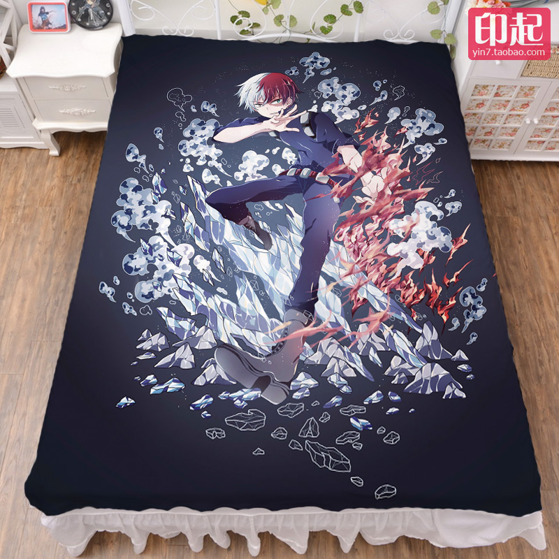 Anime Mi héroe Academia Todoroki Shoto sábanas Manta Ropa De Cama 1.5*2m#E3