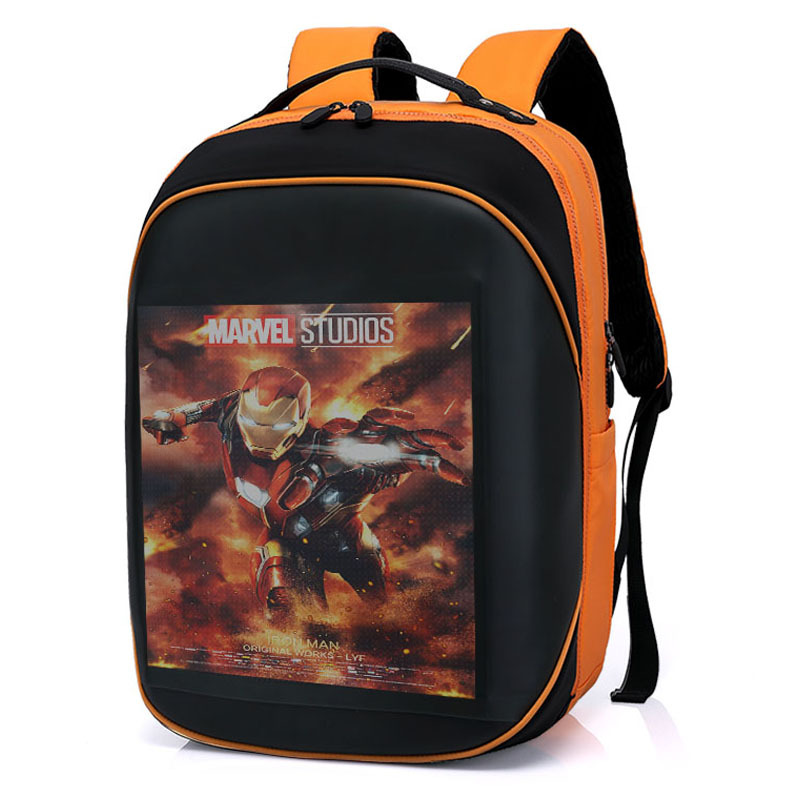 Balo công nghệ Spring Exploding LED Lighting Ba lô máy tính Ba lô quảng cáo Bán hàng trực tiếp ở nước ngoài Hiển thị thương hiệu Ba lô tiếp thị Balo công nghệ Balo LED Divoom