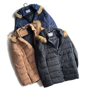 Bộ đồ cotton mới cho nam dài mùa đông cơ thể dày màu áo trùm đầu cotton áo khoác - Bông