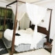 Chống bụi sợi giường ramie sợi Đông Nam Á phong cách nước Mỹ mới Trung Quốc cổ bốn- giường áp phích đôi bức màn sợi men Bed Skirts & Valances