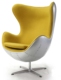 Retro da trứng ghế sáng tạo nhôm da không gian ghế máy tính thiết kế vỏ trứng ghế sofa đơn đồ nội thất đẹp Đồ nội thất thiết kế