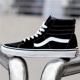 Vans sk8-hi cao để giúp người mẫu cổ điển màu đen và trắng lông nam và giày vải thông thường giày skate VN0D5IB8C