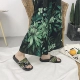 Kỳ nghỉ gió xanh lá giày bãi biển của phụ nữ thời trang vải giản dị rừng nhiệt đới mùa hè Harajuku BF gió và dép đi trong nhà triều