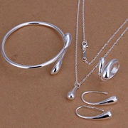 Nhà máy trực tiếp thả 925 bạc bracelet set nhỏ giọt bracelet bạc trang sức bạc set mở bạc vòng đeo tay