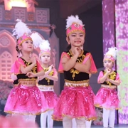 Trẻ em của Tân Cương Trang Phục Múa Cô Gái Sequined Váy Quốc Gia Hiệu Suất của Trẻ Em Trang Phục Cô Gái Lust Trang Phục Múa