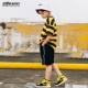 Quần áo trẻ em hiphop Hàn Quốc mùa hè lỏng lẻo Trang phục hip-hop ngắn tay trẻ em phù hợp với điệu nhảy đường phố đồ bé trai Trang phục