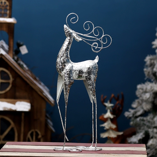 Рождественская серебряная флэш -порошок железо, арт, оленя, рождественский лось, верблюж, карта рождественская сцена украшения предложения