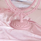 Ретро настольное розовое крутящиеся двусторонное зеркало в форме сердца