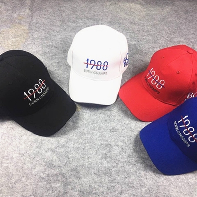 【1988】时尚数字刺绣鸭舌帽情侣休闲日韩原宿文艺嘻哈百搭棒球帽
