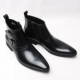 Mùa thu và mùa đông nước Anh nhọn giày da trong dây kéo da giày cao cổ kinh doanh để giúp giày nam giày thủy triều - Giày ống Giày ống
