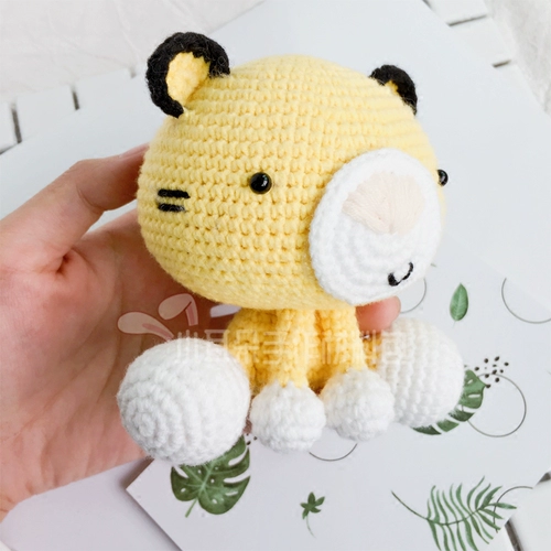 Оригинальный набор материалов, плетеный крючок для вязания ручной работы, кукла, DIY, тигр, связать своими руками