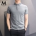 Áo thun nam tay ngắn mùa hè nam tự kinh doanh áo sơ mi Paul xu hướng ve áo T-shirt đen nam từ bi - Polo áo phông polo nam Polo