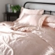 Mùa xuân và mùa hè màu rắn băng lụa bốn mảnh bộ Tencel quilt cover rửa lụa tấm ga trải giường 笠 1.8 M bộ đồ giường lụa chăn drap gối nệm Bộ đồ giường bốn mảnh