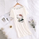 Snoopy đồ ngủ nữ mùa hè cotton ngọt ngào cô gái mỏng phần ngắn tay lỏng lẻo kích thước lớn váy ngủ cotton dịch vụ nhà váy mùa đông Đêm đầm